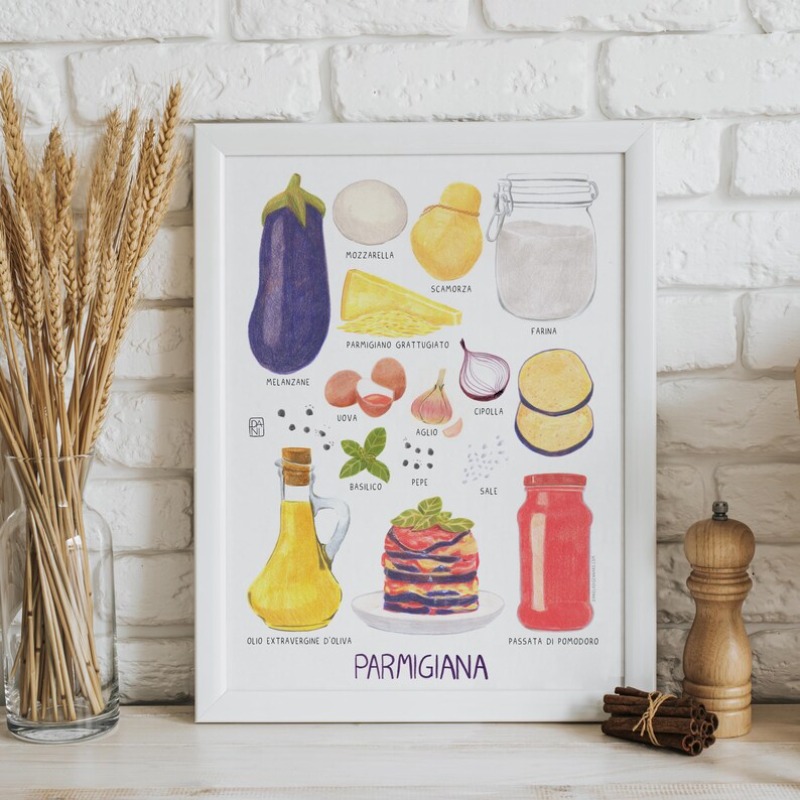 Home Cooking In Italian - Ricette gourmet moderne Poster da cucina