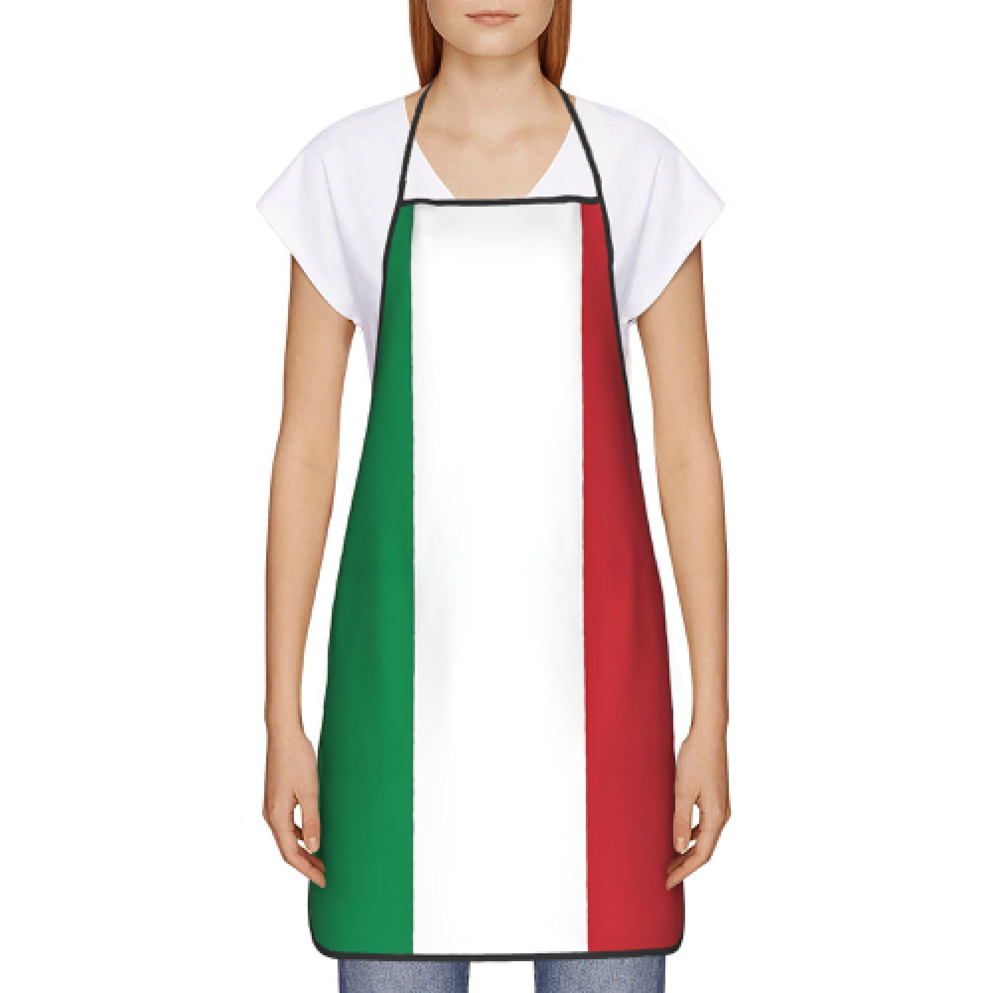 Home Cooking In Italian - Grembiule Senza Maniche con Stampa Bandiera