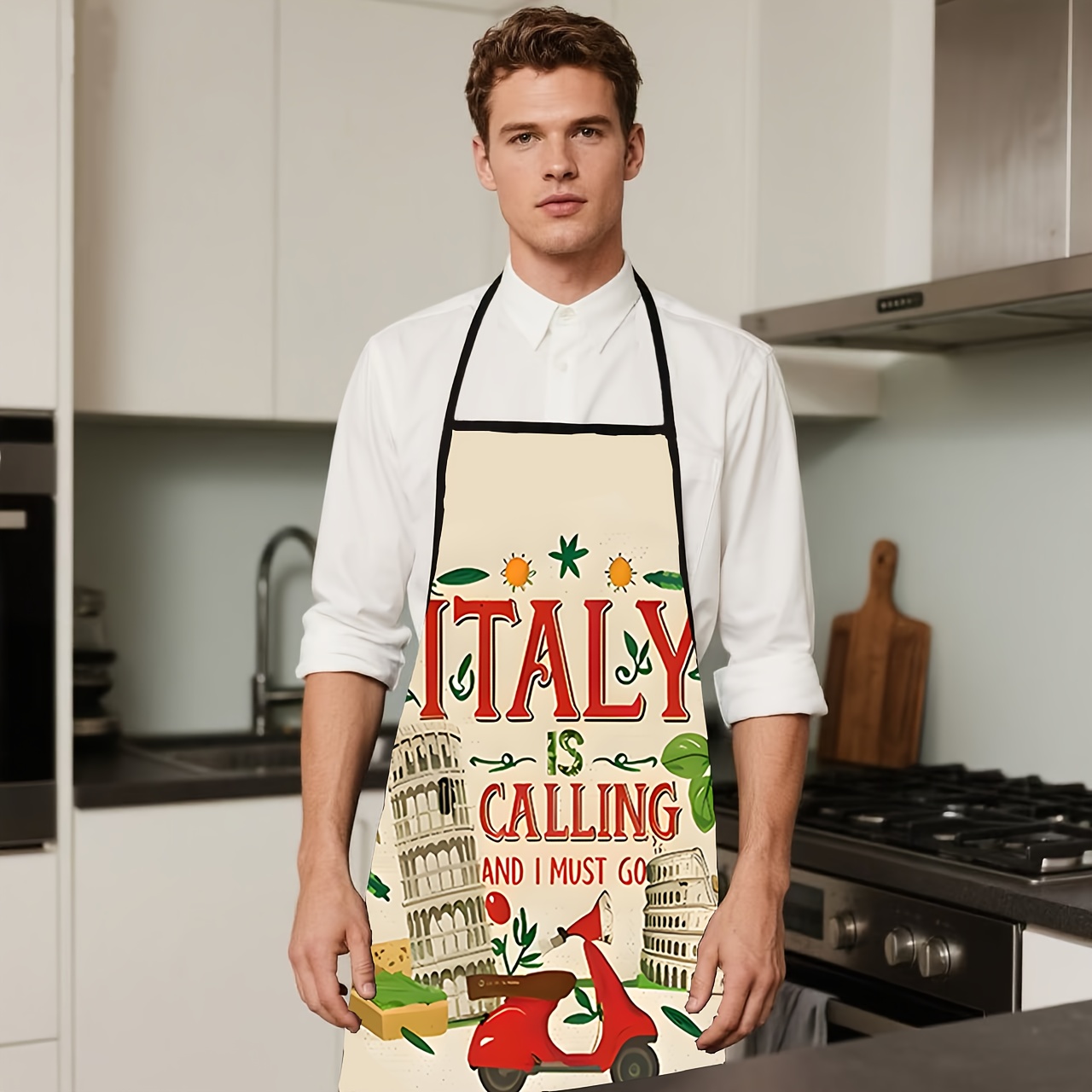 Grembiule a tema italiano, 1 p - Home Cooking In Italian recensione e prezzo